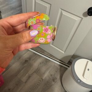 AirPods Floral Smiley Face Case